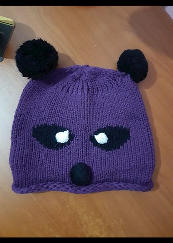 Mor Örme Çocuk Bere - Görsel 3