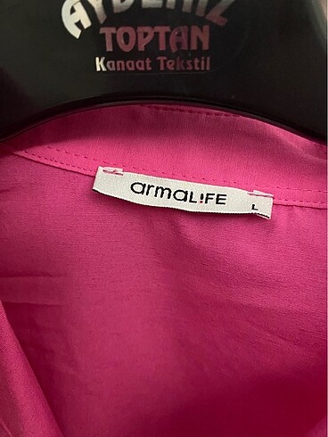 l Beden pembe Renk Pembe gömlek elbise