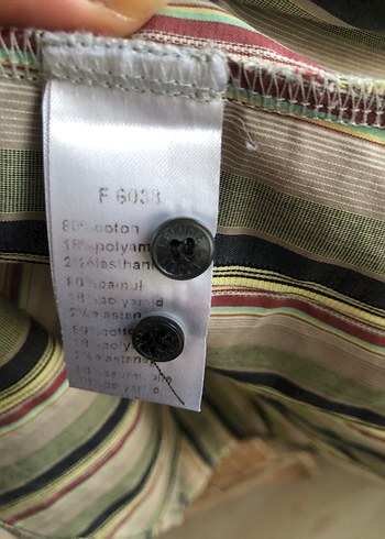 40 Beden çeşitli Renk Lacoste Çok Renkli Çizgili kadın Gömlek
