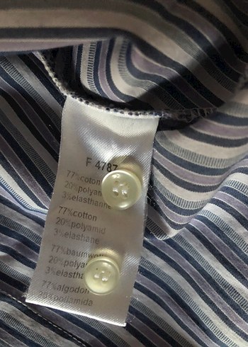 42 Beden çeşitli Renk Lacoste Çizgili mavi Uzun Kollu kadın Gömlek
