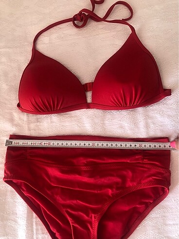 m Beden #bikini #mayo #kırmızı #tatil