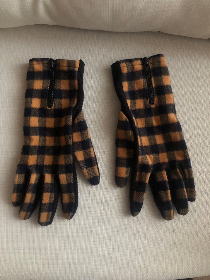 Fermuarlı Koyu Kahverengi Kadın Eldiveni - Görsel 2