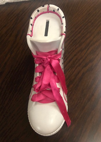 Puantiyeli Fiyonklu Kız Çocuk Spor Ayakkabı kumbara - Görsel 5