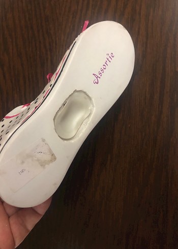 Puantiyeli Fiyonklu Kız Çocuk Spor Ayakkabı kumbara - Görsel 4