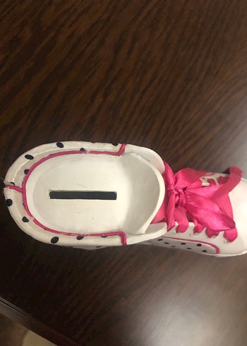 Puantiyeli Fiyonklu Kız Çocuk Spor Ayakkabı kumbara - Görsel 3