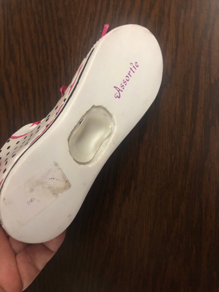 Puantiyeli Fiyonklu Kız Çocuk Spor Ayakkabı kumbara - Görsel 4