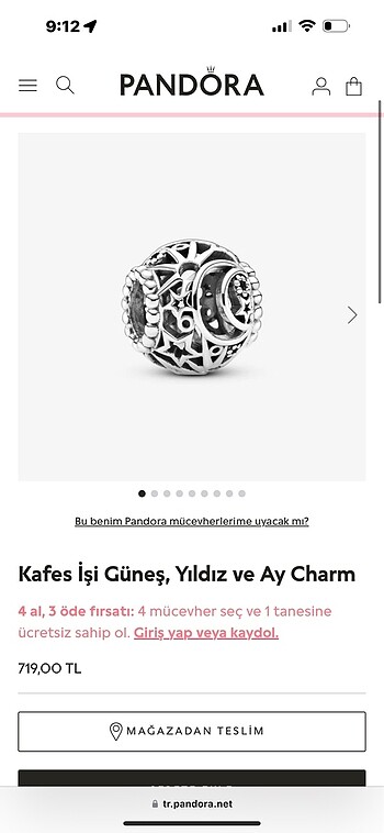Beden çeşitli Renk orijinal pandora güneş yıldız ve ay charm