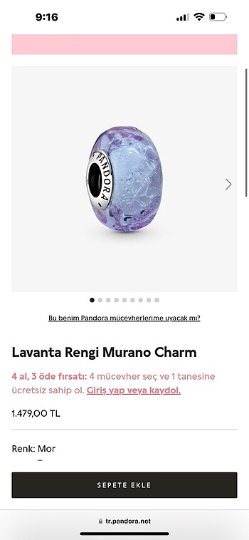 Pandora orijinal pandora charm