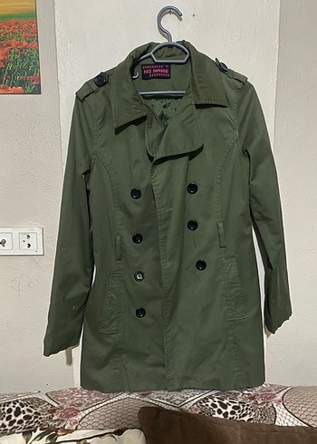 Haki Kadın Midi Trençkot - Görsel 2