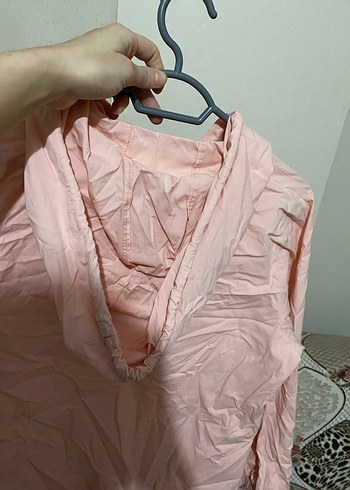 Pembe Kapüşonlu Kadın Midi Ceket - Görsel 4