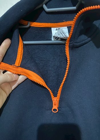 Erkek Lacivert Yarım Fermuarlı Yüksek Yaka Polar - Görsel 4