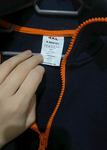 Erkek Lacivert Yarım Fermuarlı Yüksek Yaka Polar - Görsel 3