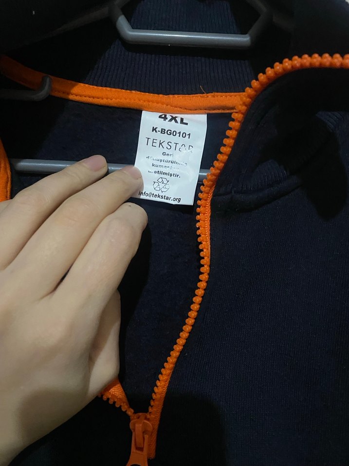 Erkek Lacivert Yarım Fermuarlı Yüksek Yaka Polar - Görsel 3