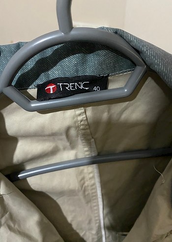 Gri Batik Desenli Kadın Denim Ceket - Görsel 5