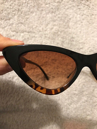 Yarı leopar desenli kahverengi tarz güneş gözlüğü