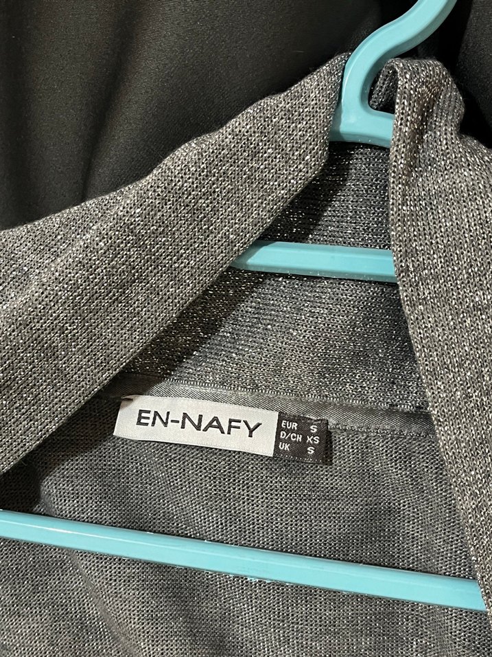 Gri Uzun Kollu Simli Bolero - Görsel 4