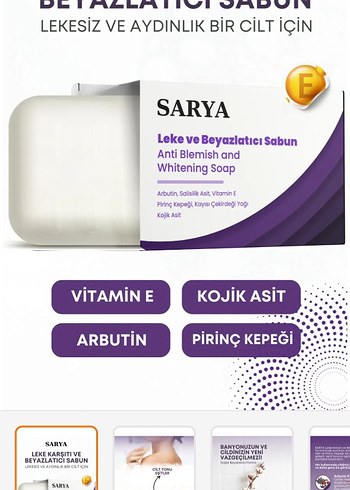 Sarya Leke ve Beyazlatıcı Sabun