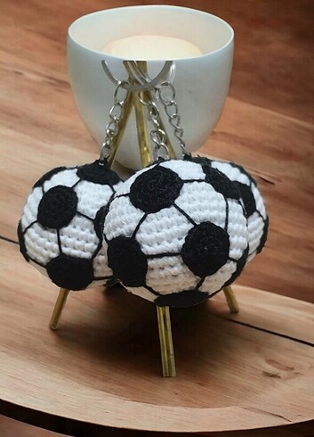  Beden çeşitli Renk Amigurumi taraftar topu anahtarlık 