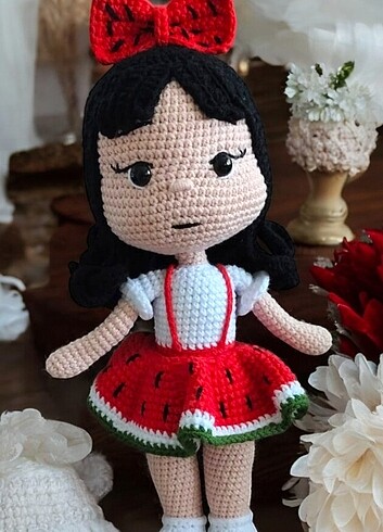 Amigurumi karpuz kız bebek 