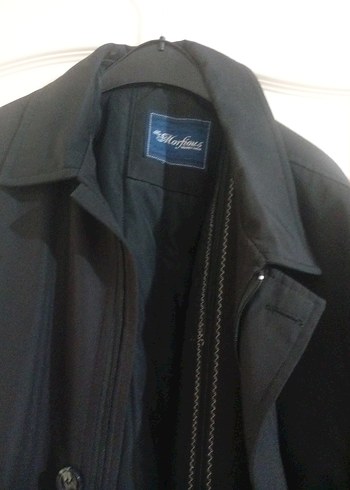 Düğmeli Siyah Midi Klasik Erkek Kaban - Görsel 3