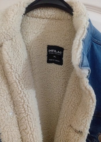 erkek  Mavi Kürklü Denim Ceket - Görsel 3