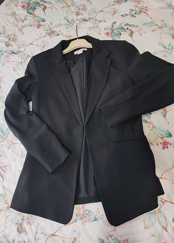 Siyah Düğmeli Kadın Blazer Ceket - Görsel 5