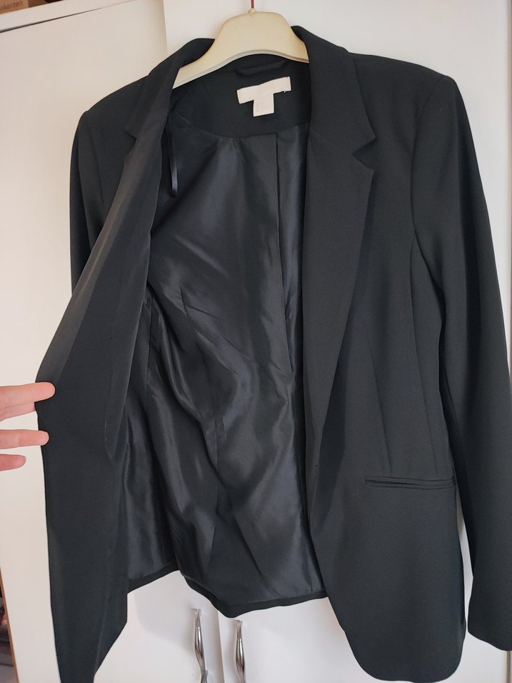 Siyah Düğmeli Kadın Blazer Ceket - Görsel 2