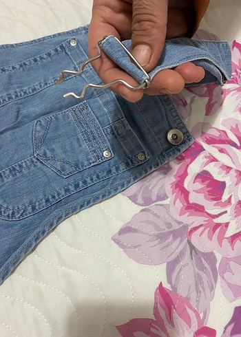 Hamile Mavi Denim Askılı Tulum - Görsel 5