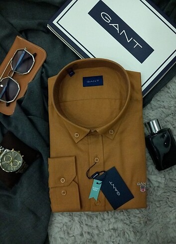 Gant Slim fit Erkek Gömlek. Hardal renk 