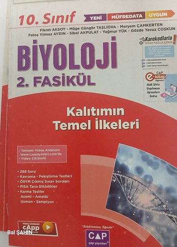 10. Sınıf Biyoloji 2. Fasikül Kalıtım Temel İlkeleri