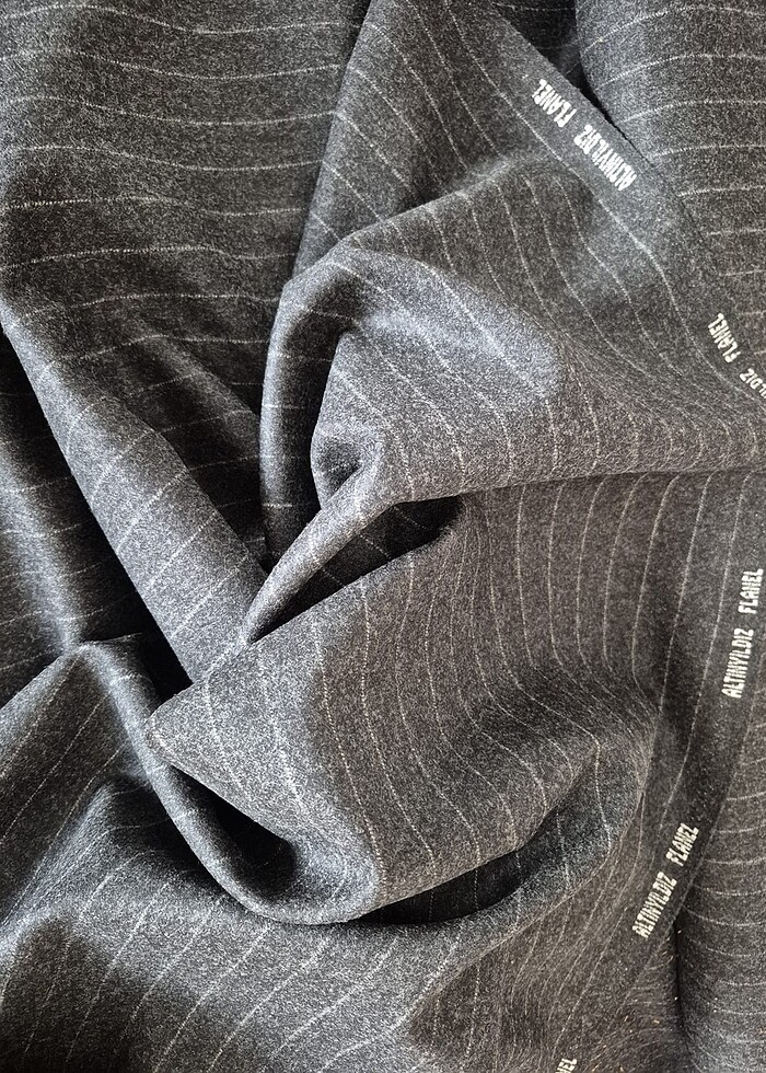 ALTINYILDIZ  FLANEL  - FÜME ÇİZGİLİ - 3 MT. - Görsel 2