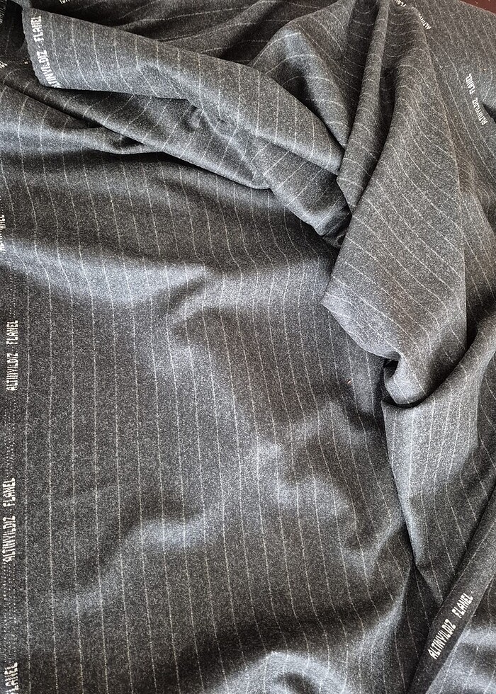 ALTINYILDIZ  FLANEL  - FÜME ÇİZGİLİ - 3 MT. - Görsel 3