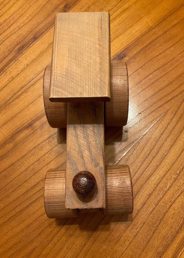 AHŞAP TRAKTÖR-24cm - Görsel 3