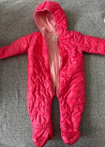 Pembe Fermuarlı Bebek Kız Tulumu 9-12 ay - Görsel 4