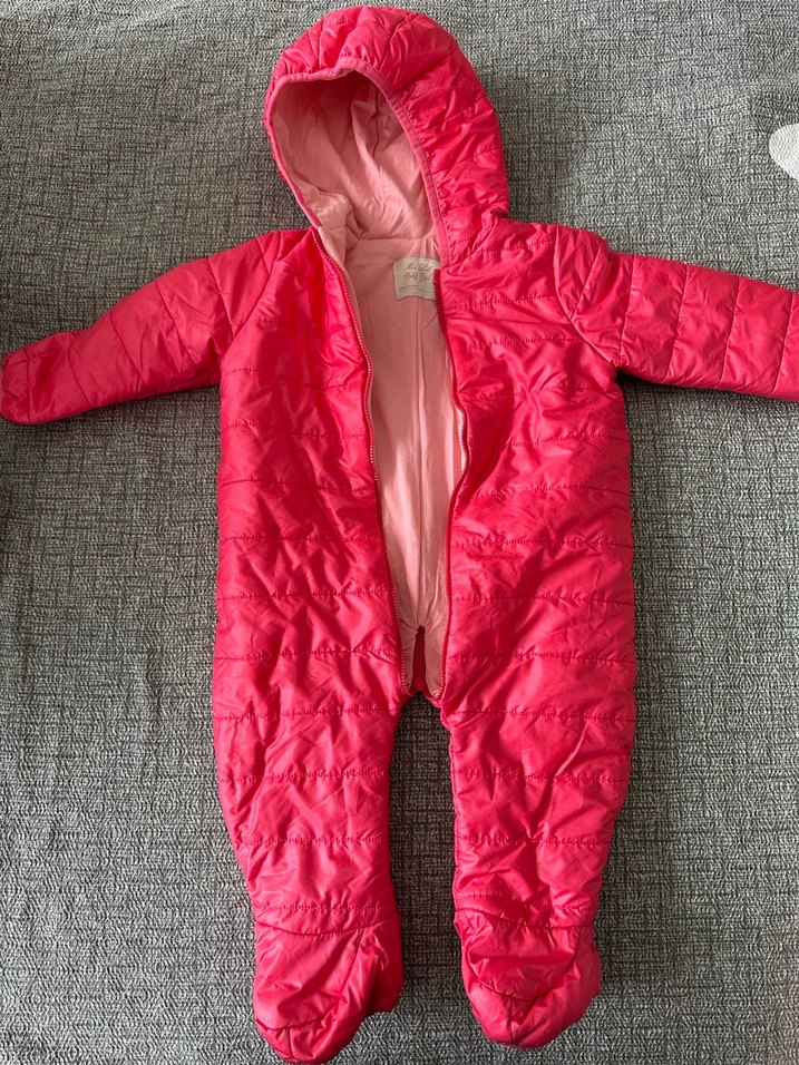 Pembe Fermuarlı Bebek Kız Tulumu 9-12 ay - Görsel 4