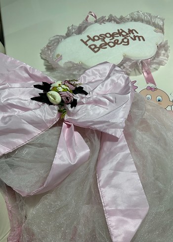 Pembe Kapı Süsü ve Yenidoğan Bebek Yatağı Süsü - Görsel 2