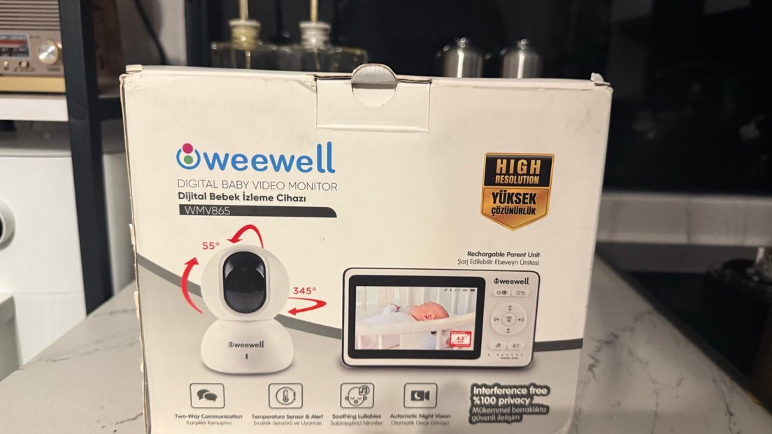 Weewell Bebek Monitörü 345° Dönerli, Gece Görüşlü - Görsel 3