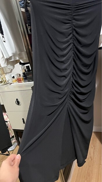 s Beden Drape detay elbise