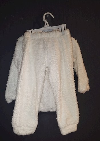 Kapüşonlu Beyaz Kürklü Bebek Tulumu - Görsel 2