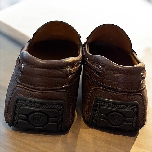 43 Beden kahverengi Renk Hakiki Deri Massimo Dutti Erkek Loafer