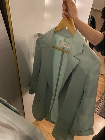 s Beden turkuaz Renk Blazer ceket