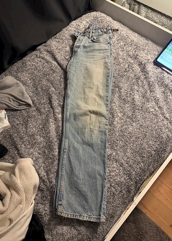 Kadın Kot Pantolon Midi Boy Bol Kesim - Görsel 2