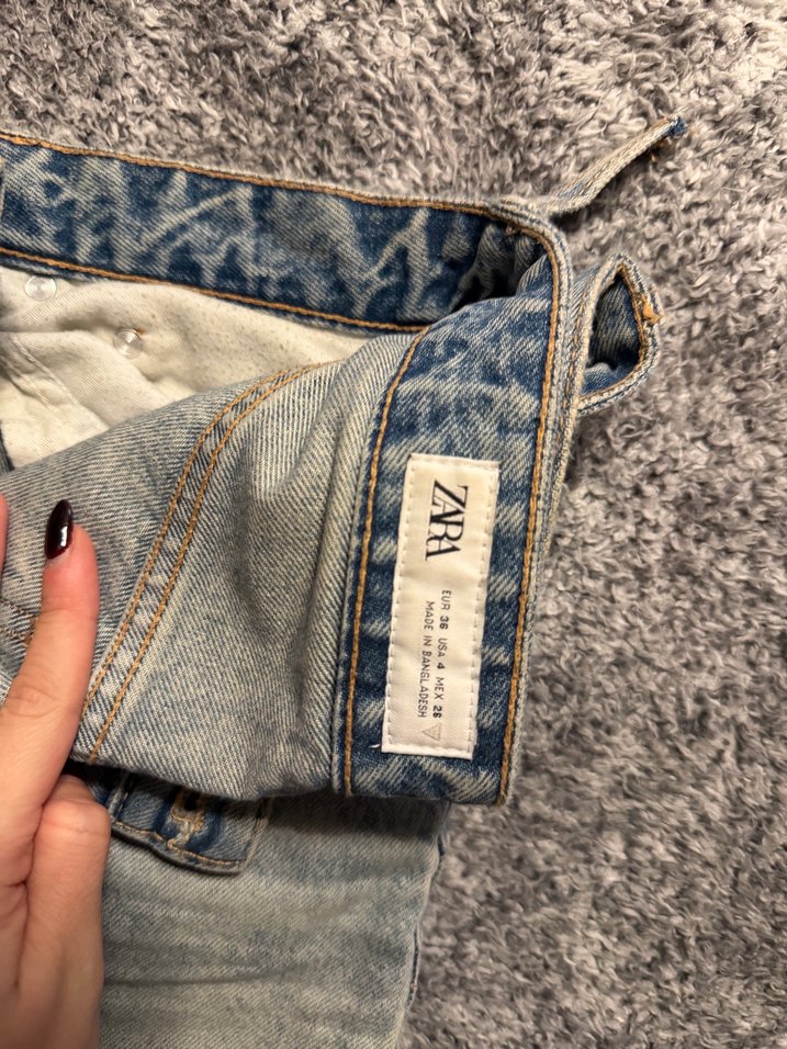 Kadın Kot Pantolon Midi Boy Bol Kesim - Görsel 3