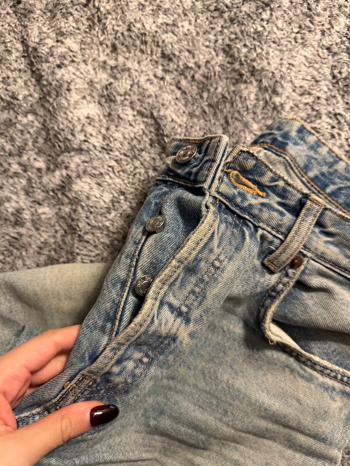 Kadın Kot Pantolon Midi Boy Bol Kesim - Görsel 4