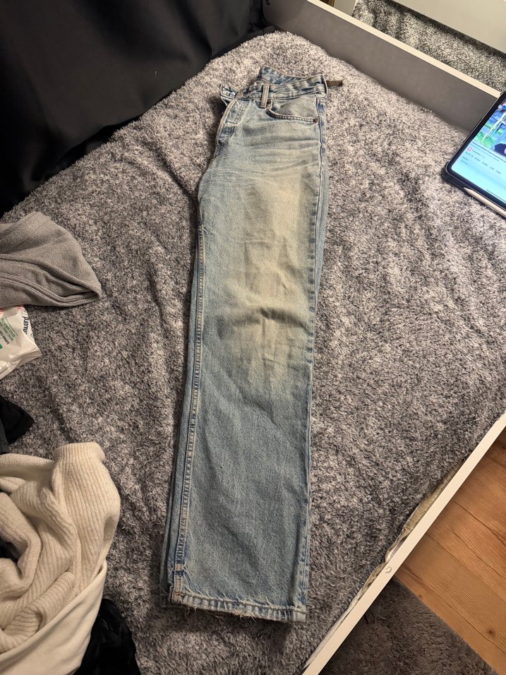 Kadın Kot Pantolon Midi Boy Bol Kesim - Görsel 2