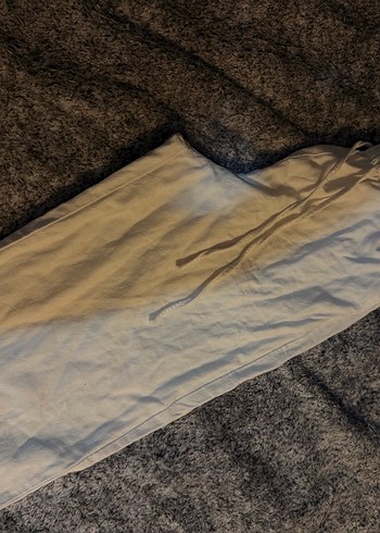 Bej Kadın Keten Midi Bol Pantolon - Görsel 2