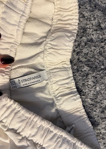 Bej Kadın Keten Midi Bol Pantolon - Görsel 4