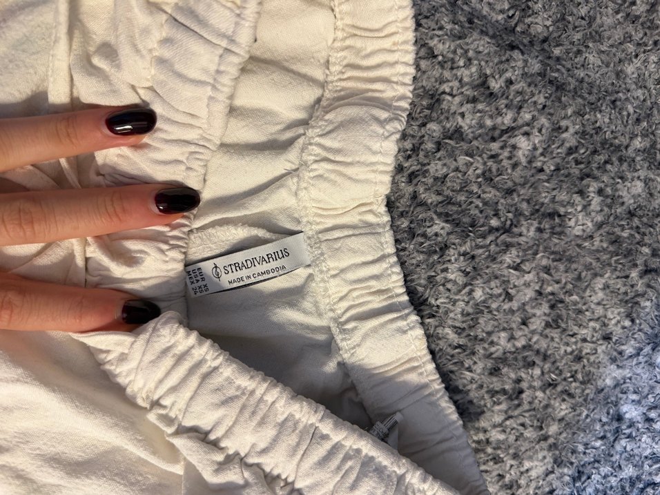 Bej Kadın Keten Midi Bol Pantolon - Görsel 4