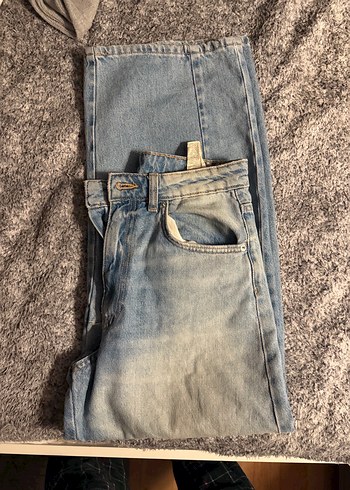 Bol Kesim Kadın Kot Pantolon - Görsel 4