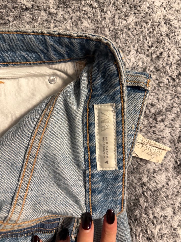 Bol Kesim Kadın Kot Pantolon - Görsel 3